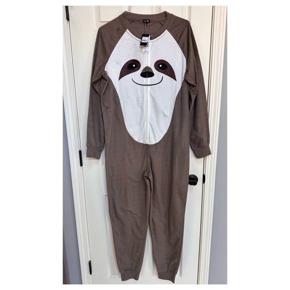 COZY ZOE Adult 1-piece Union Jump Suit Christmas Fleece PJs NEW sz L - Picture 1 of 9